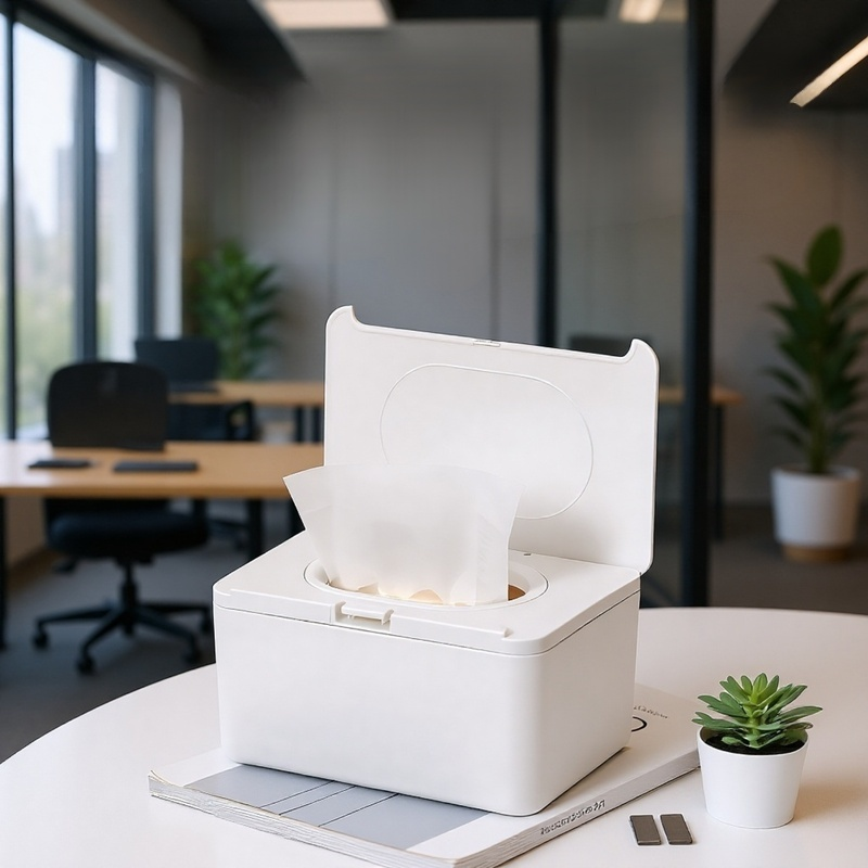 ワンタッチで開けられる便利なティッシュボックスの外観