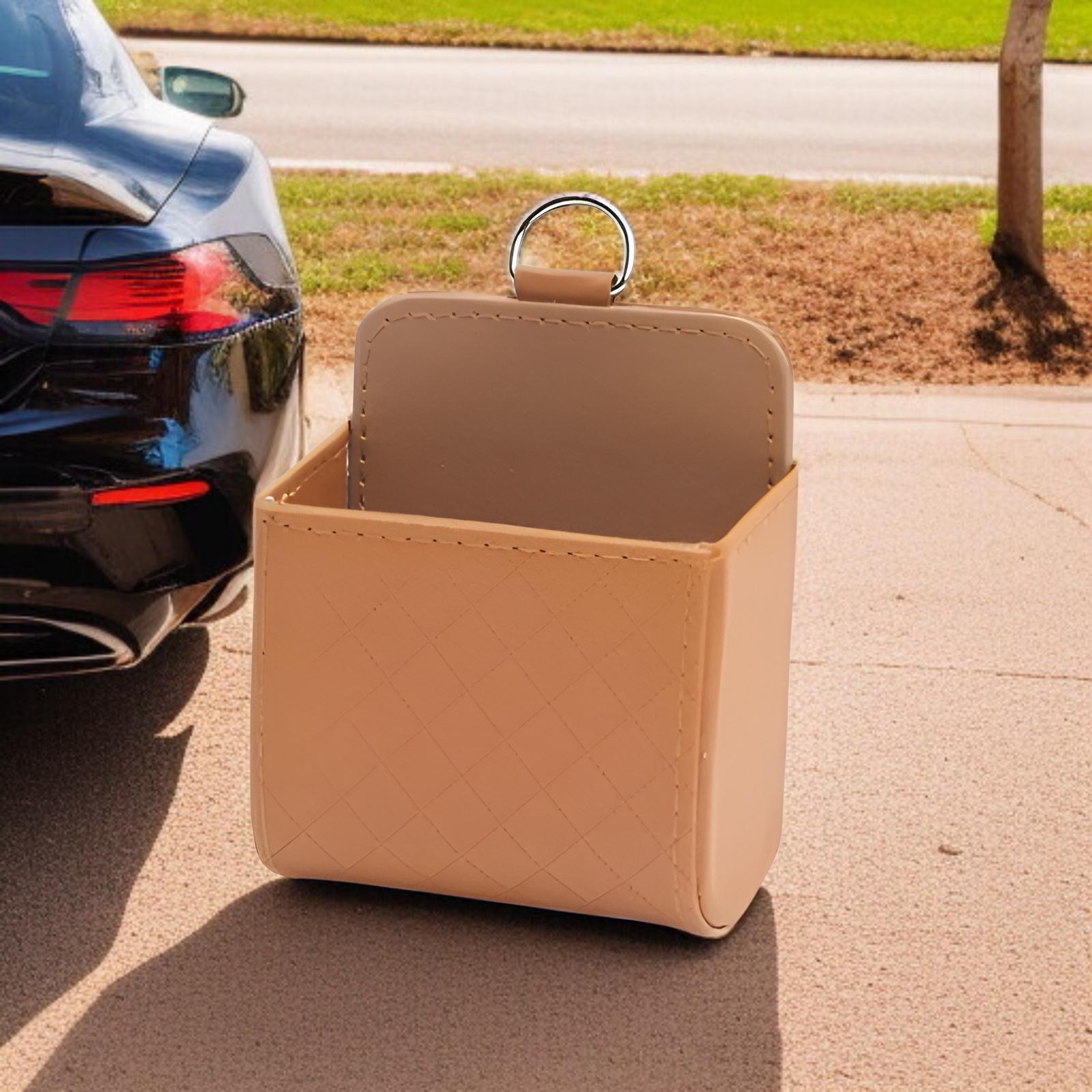 Easy installation of car air vent hanging bag