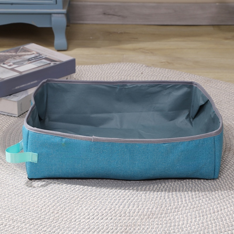 Semi-Enclosed Foldable Cat Litter Box