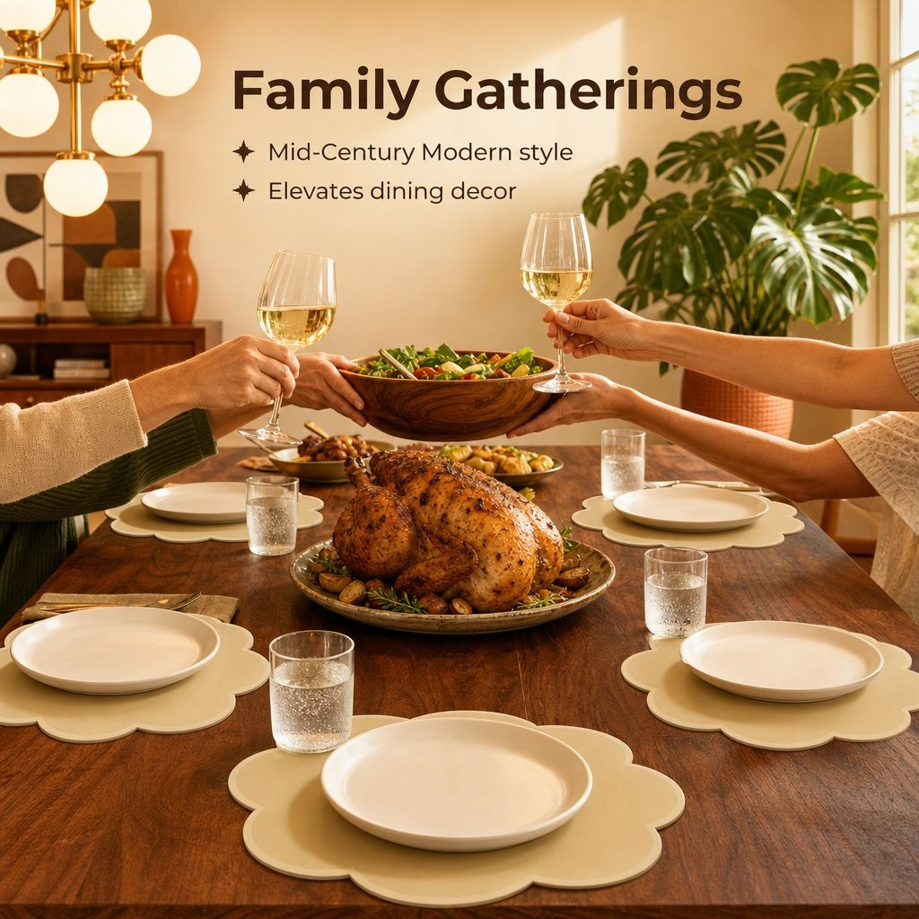 Washable Leather Table Placemat Stain-resistant and Durable