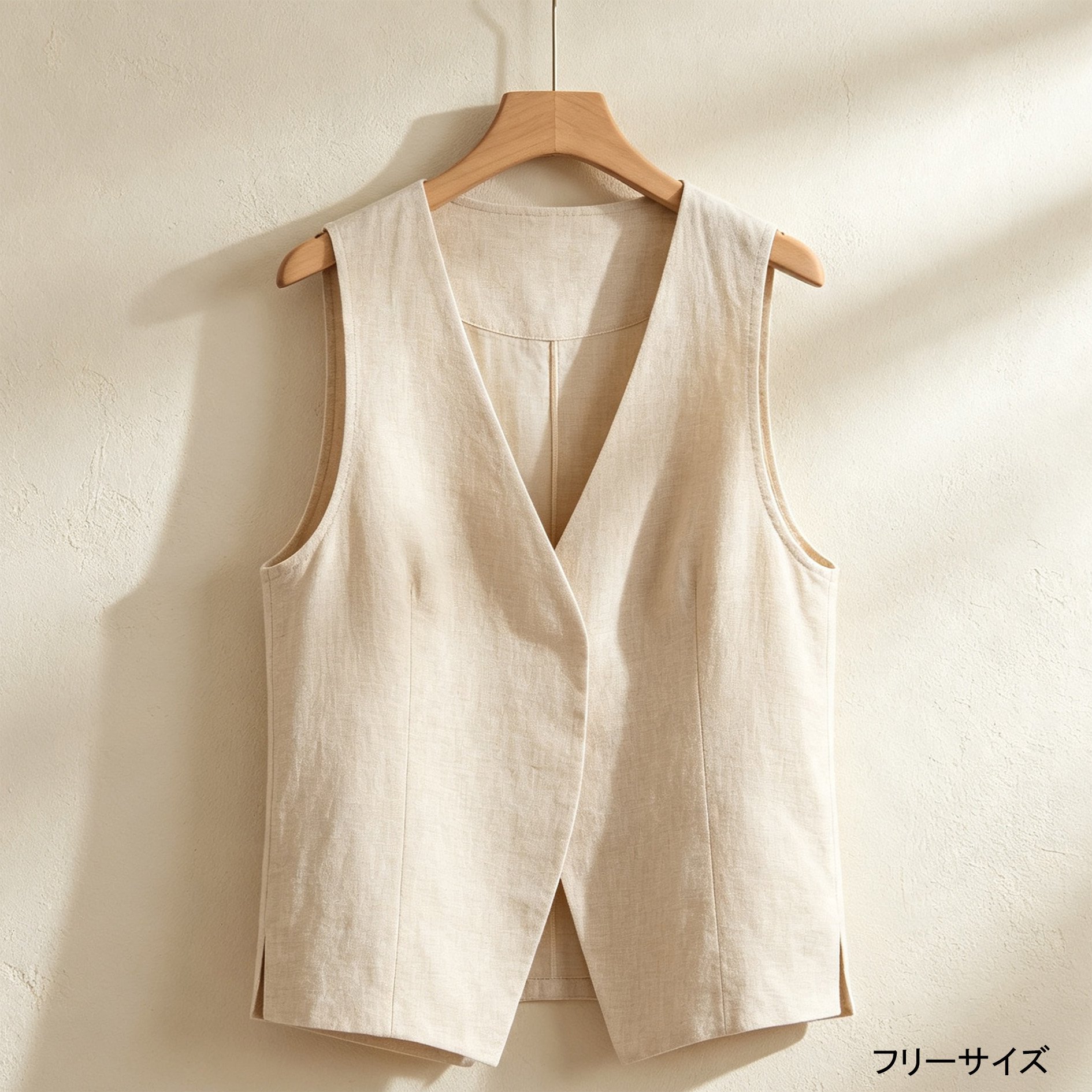 春夏コーデにおすすめのVネックベスト