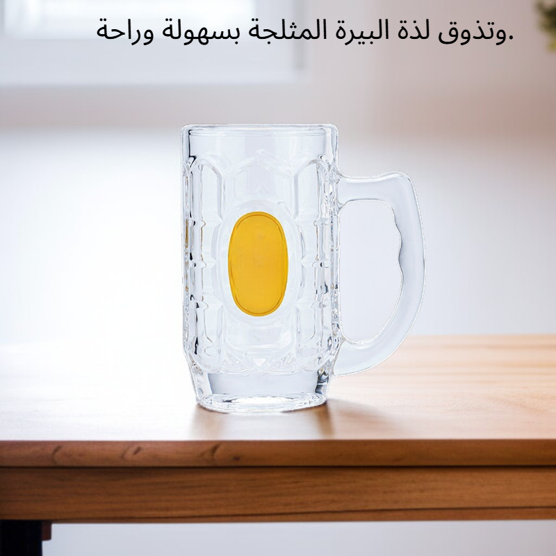 كوب بيرة منزلي مع مقبض