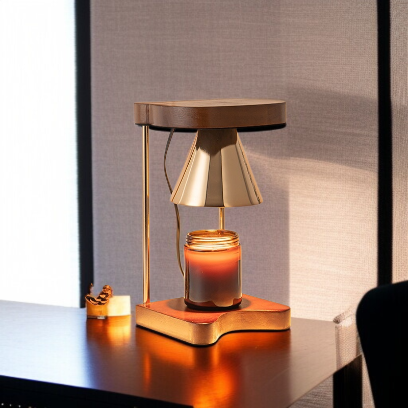 アロマワックスランプ アイアンプリーツ アンビエンス テーブルランプ 寝室 アロマワックスランプ キャンドルランプ