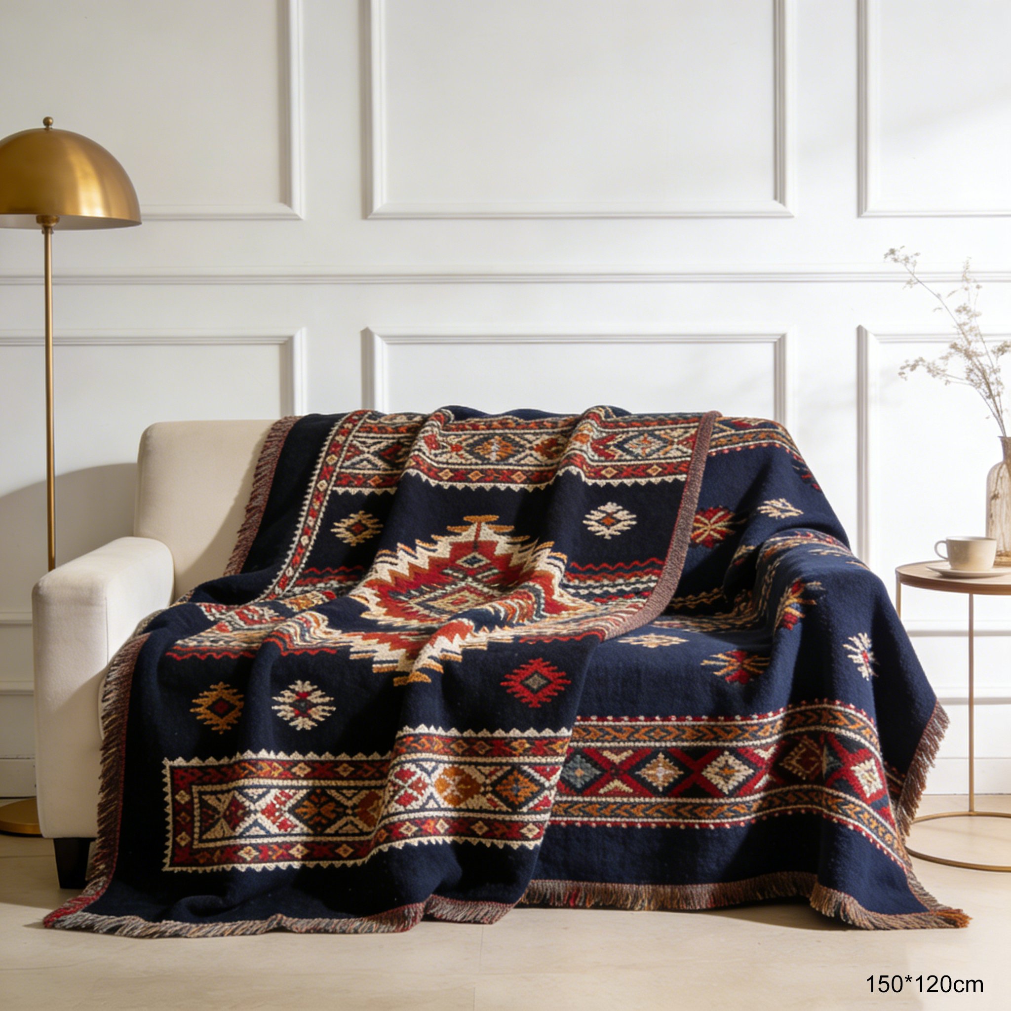 Pătură decorativă protejând canapeaua