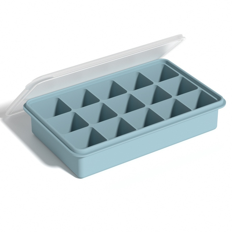 Household 4-Grid Ice Cube Tray with Lid