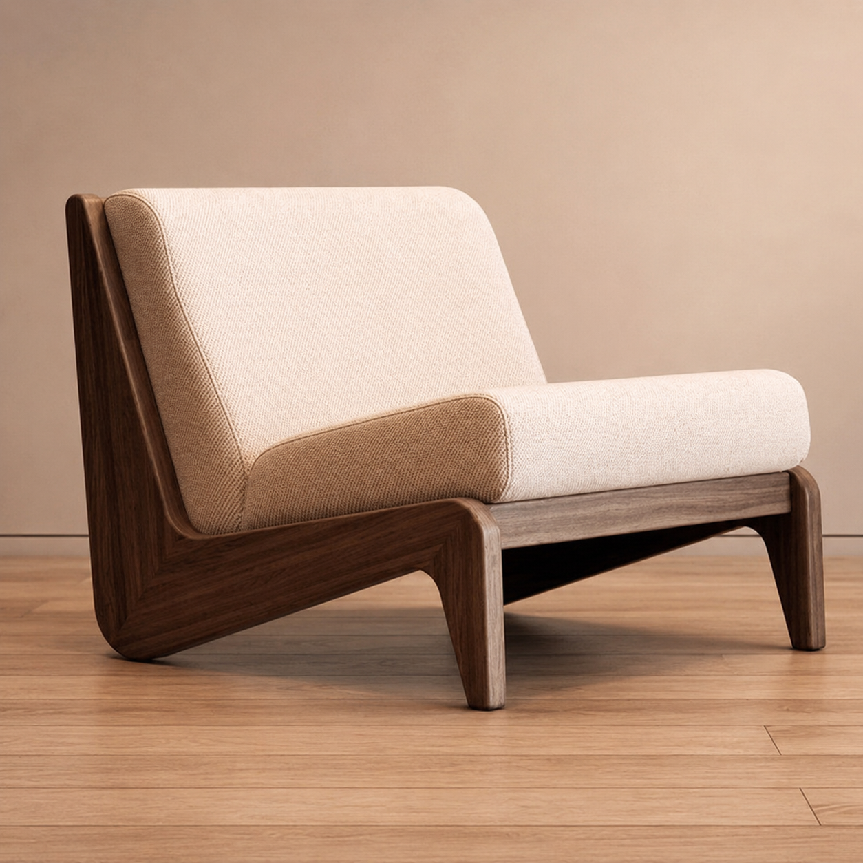 Sofasessel aus Massivholz mit eleganter Polsterung