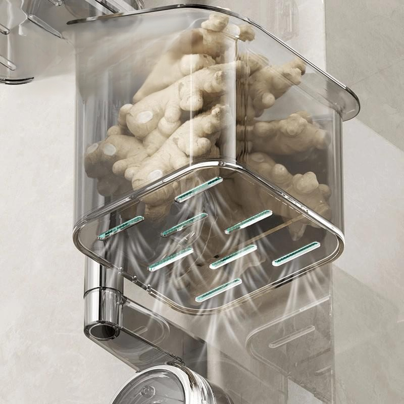 Suction Cup Rotating Storage Basket