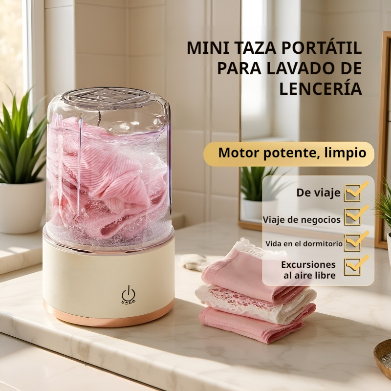 Lavadora portátil para ropa interior y camisetas con carga USB