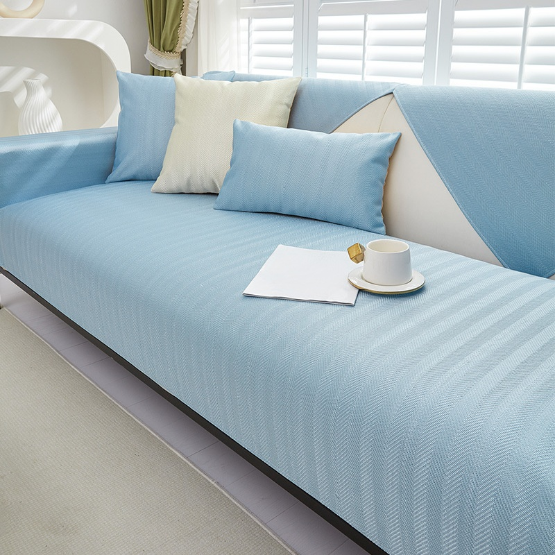 Summer Ice Silk Non-Slip Sofa Cooling Mat Set