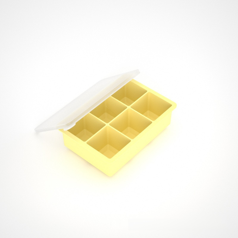 Household 4-Grid Ice Cube Tray with Lid