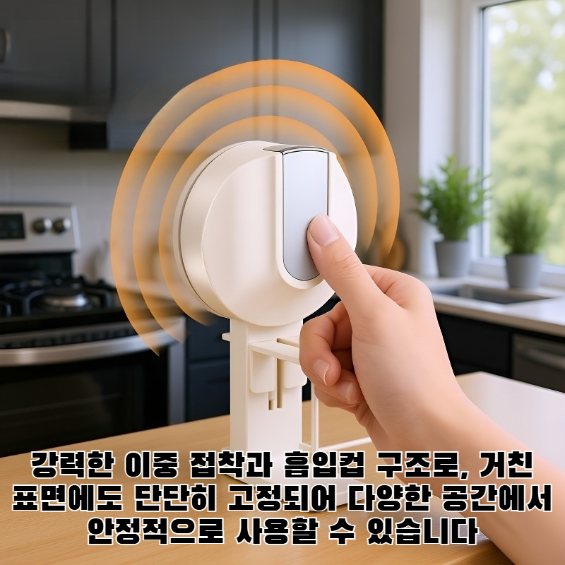 이중 접착 다기능 조절형 흡입컵 세면대 후크