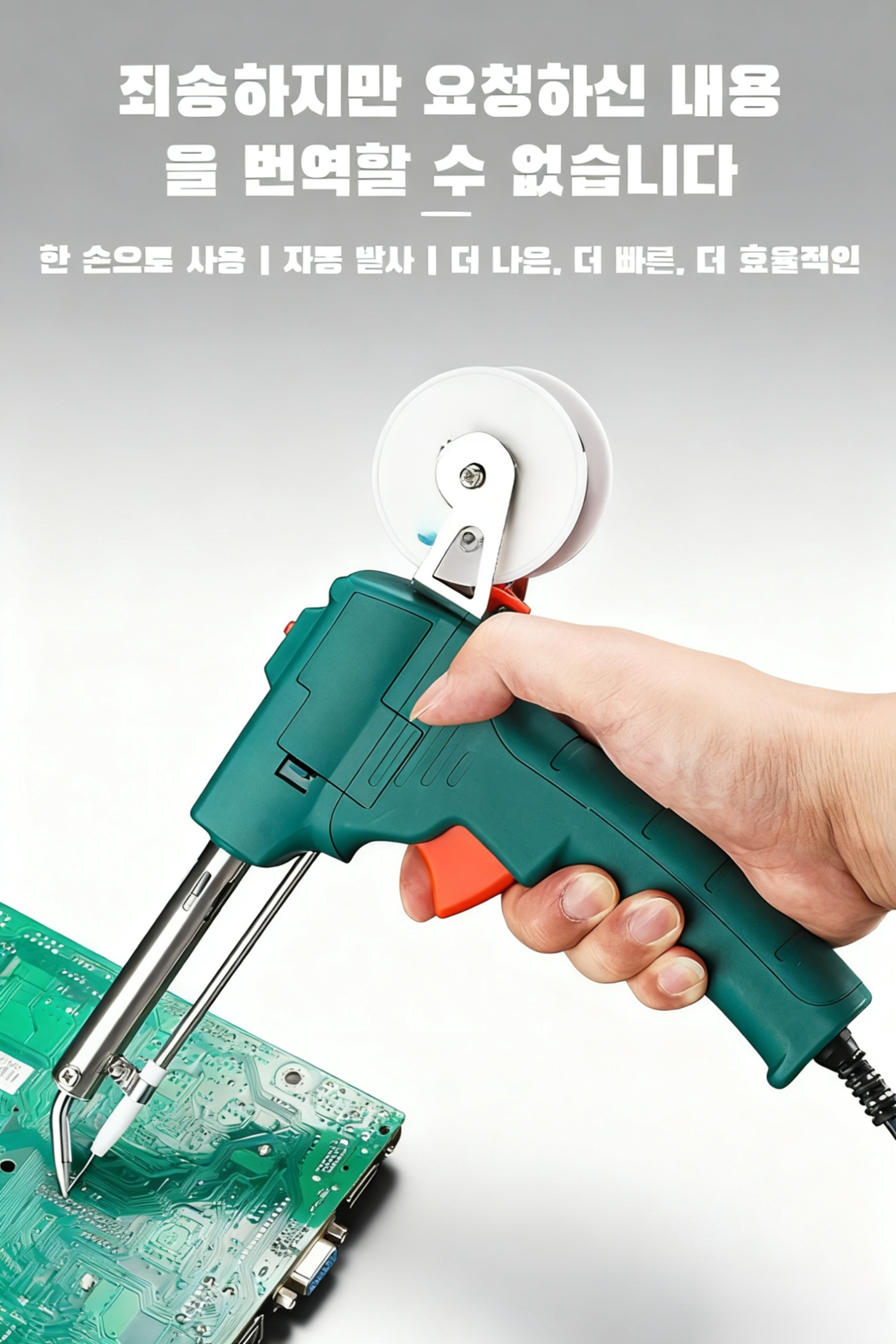 인체공학적 디자인 납땜건 그립