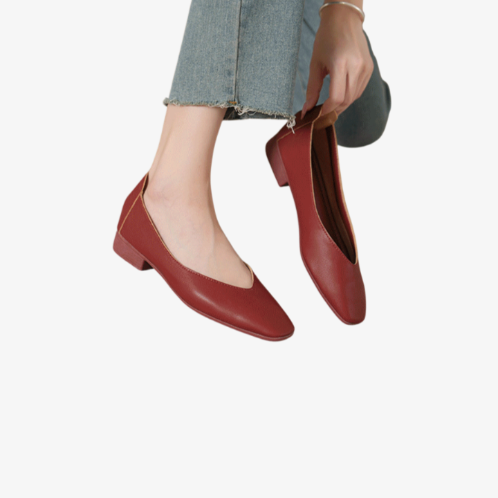 여성 소프트 스퀘어 펌프스 편안한 통풍 백배 출근 단화 플랫 발에 닳지 않는 여성 단화 소프트 코튼 굽 낮은 단화