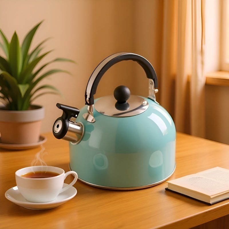 不鏽鋼鳴笛半球形彩色燒水壺