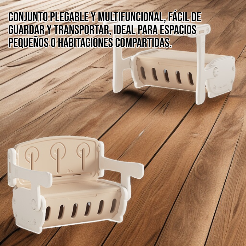 Conjunto de escritorio y silla de estudio plegable multifuncional para niños