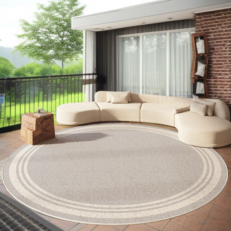 軽い高級寝室用ベッドサイドラグ 丸いループパイルソファ毛布 リビングルーム用カーペット ベッドルーム ベッドサイドラグ コーヒーテーブル カーペット