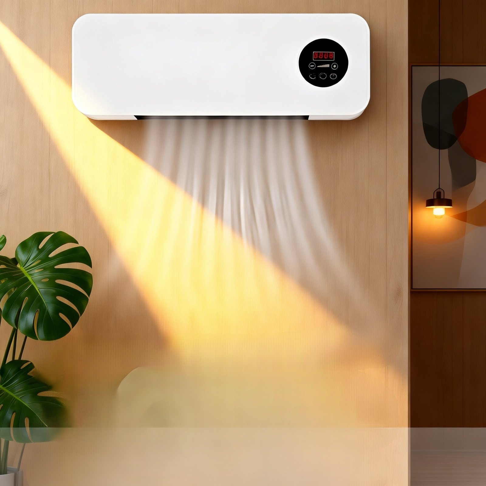 Kompakte Haushalts-Klimaanlage an der Wand installiert