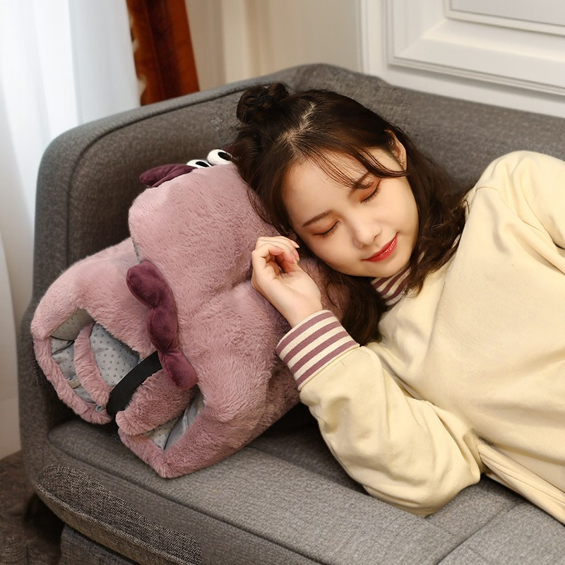 毛絨沙發坐墊，橫條設計長時間舒適座墊