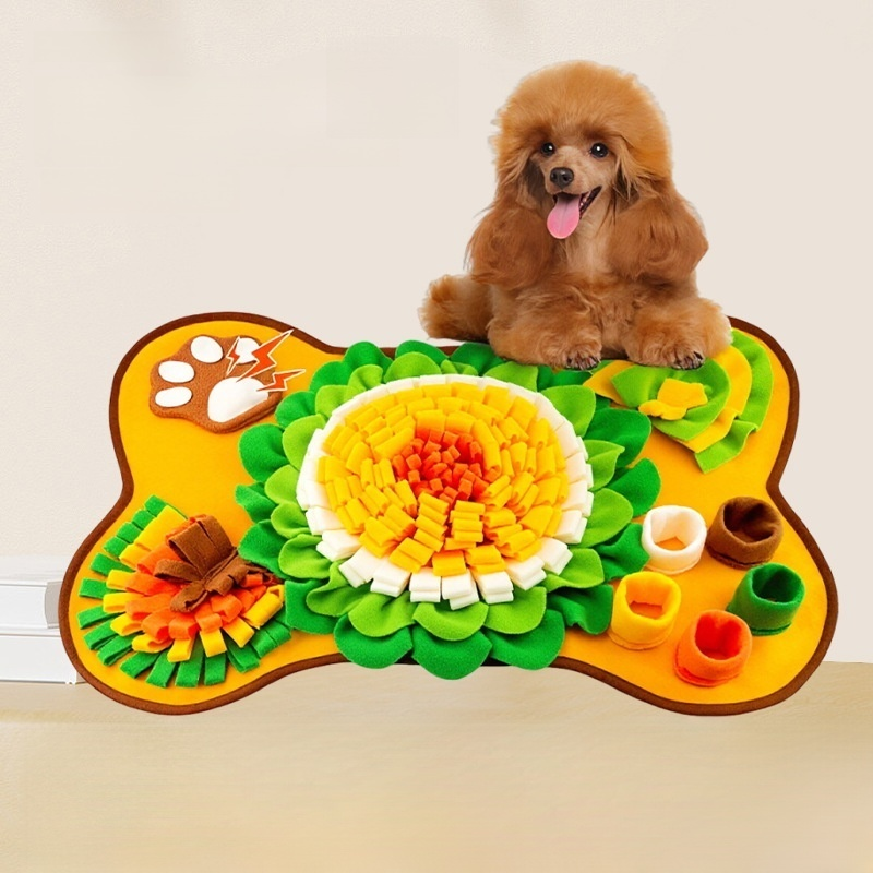 Alfombrilla olfativa con forma de hueso para mascotas