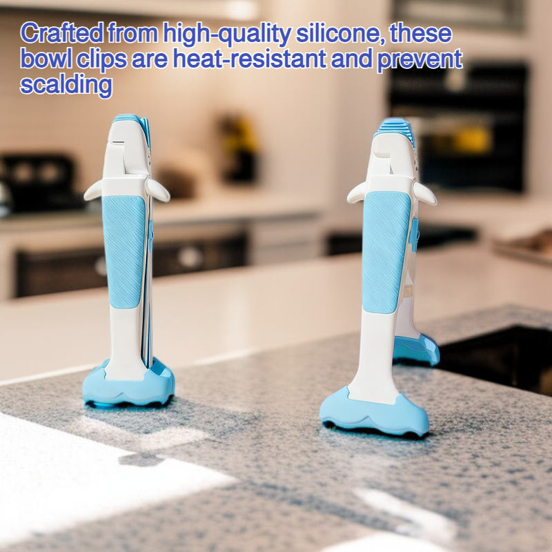 Anti-Scald Silicone Bowl Clip Non-Slip Serving Tongs