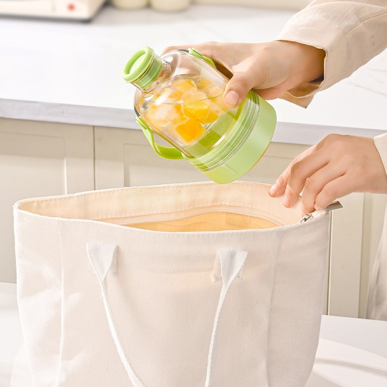 여름용 휴대용 얼음 트레이/물병, 비접촉식 손잡이로 얼음 만들기