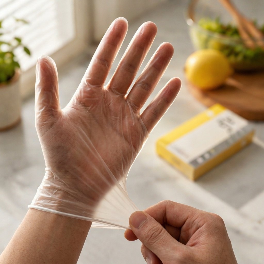 Gants ménagers jetables transparents, résistants et épais, à extraction facile