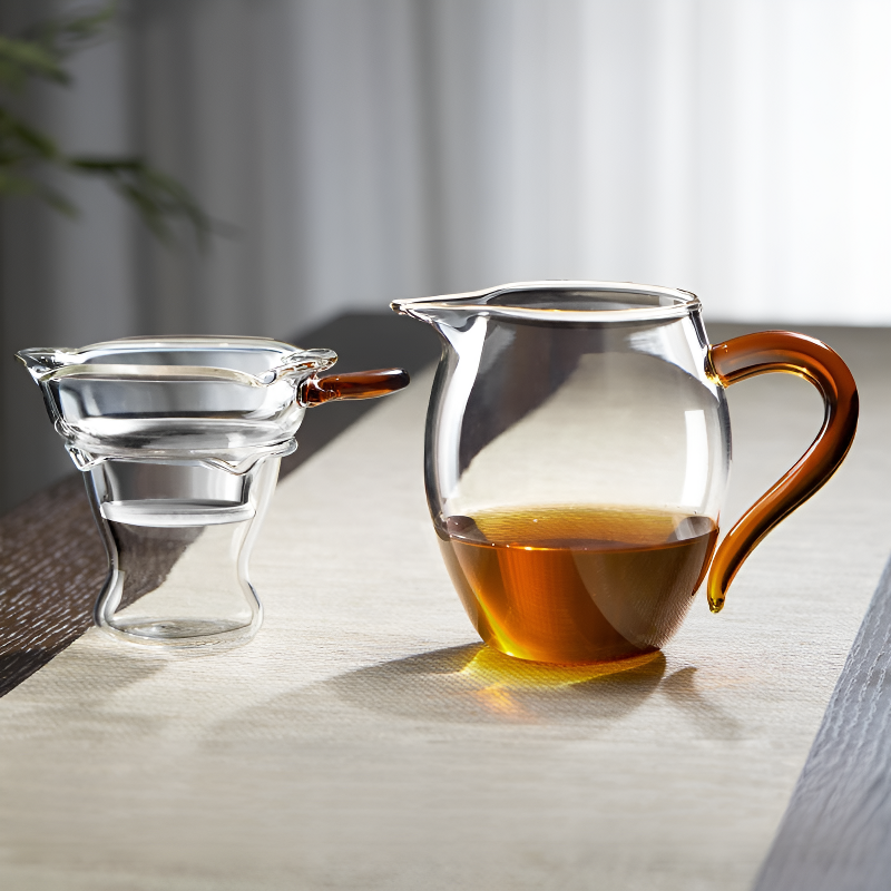 耐热玻璃茶过滤器公道杯功夫茶组