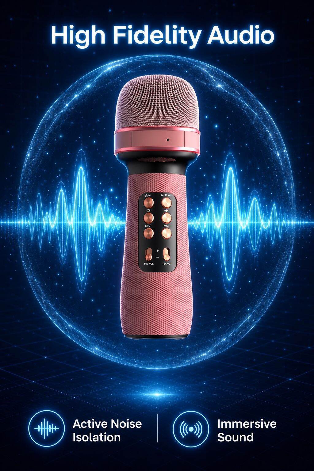 High Fidelity Multifunctional Headset Microphone