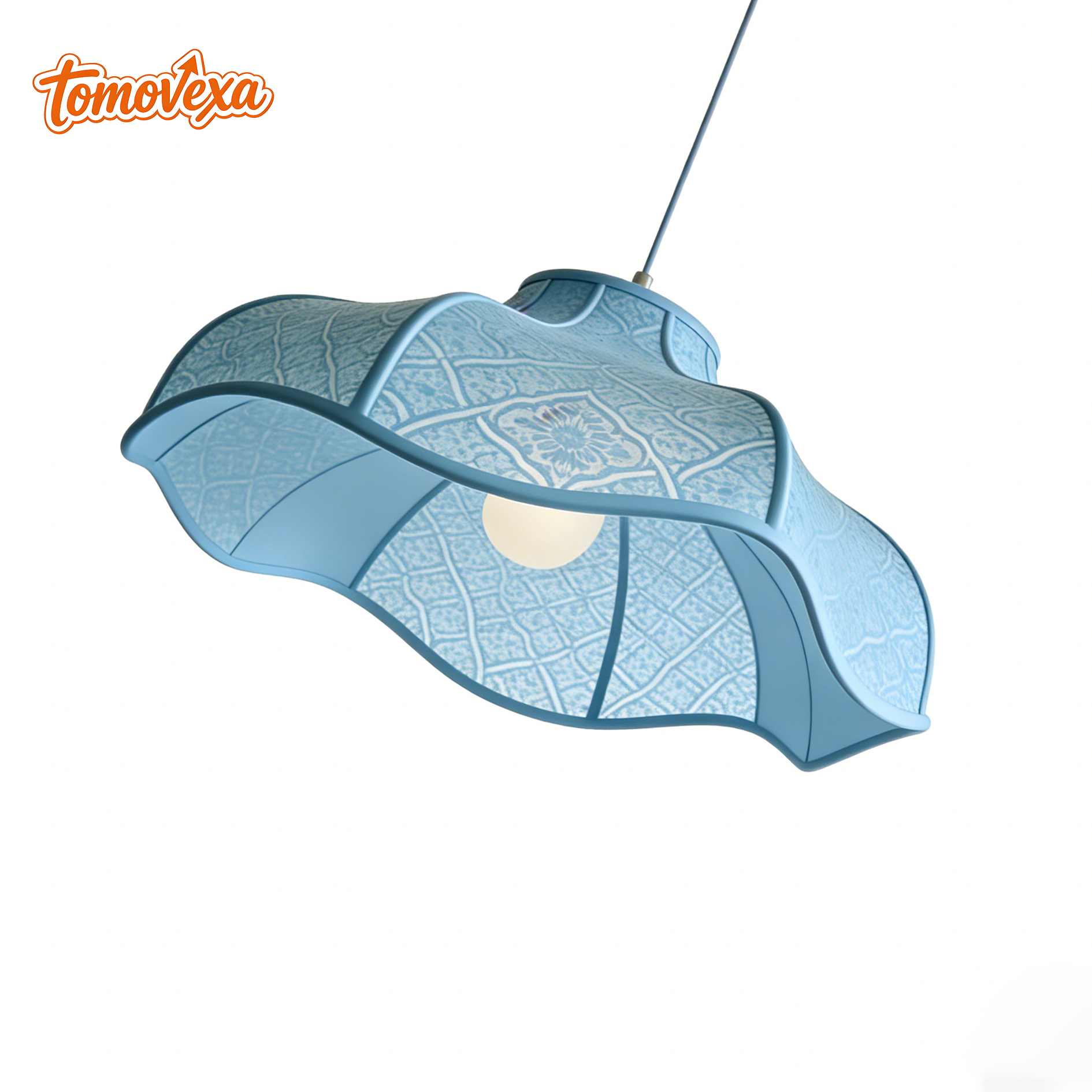 โคมไฟแขวนเพดานดีไซน์สวยงามติดตั้งในห้องนั่งเล่น