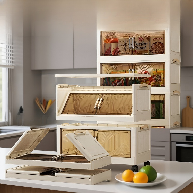 Gabinete plegable de almacenamiento de ropa multiusos de plástico