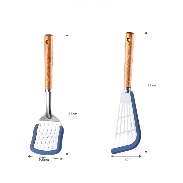  ไม้พายซิลิโคนสำหรับกระทะไม้จริงไม่ติดกระทะ