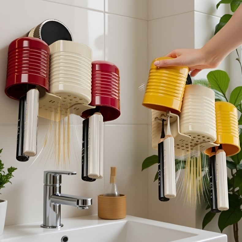 Suction Cup Toothbrush Holder Rack