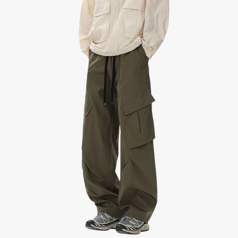 Pantalones de Trabajo Impermeables de Pierna Recta, Estilo Holgado