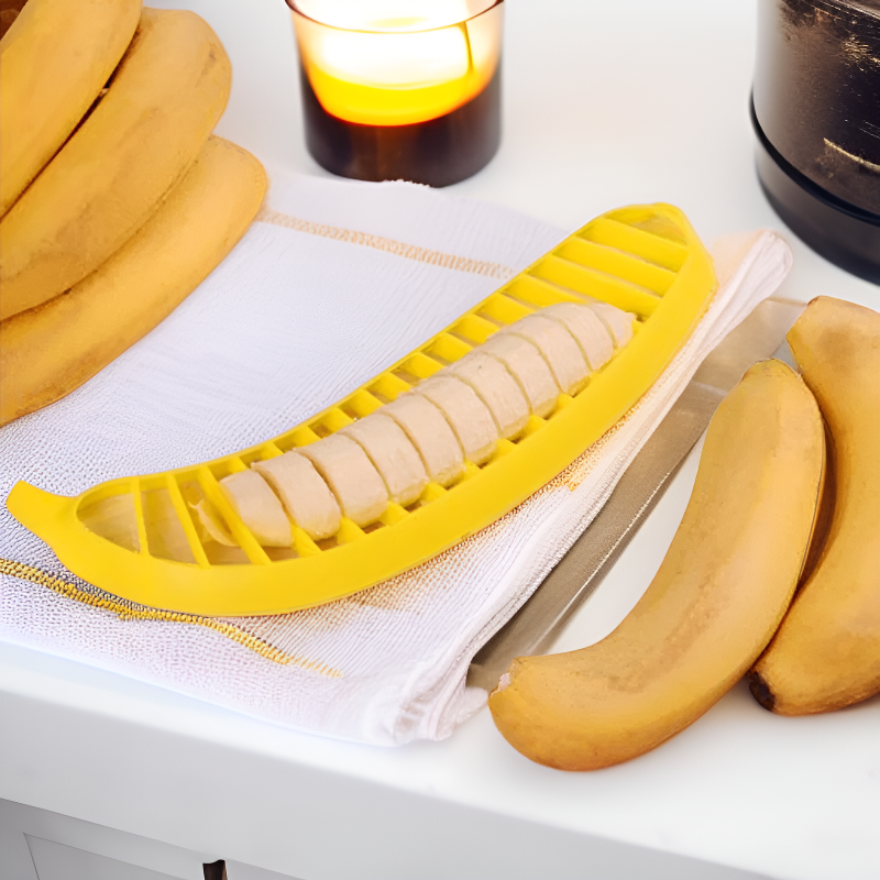 実用的なバナナスライサー　キッチン用野菜・果物サラダカッター