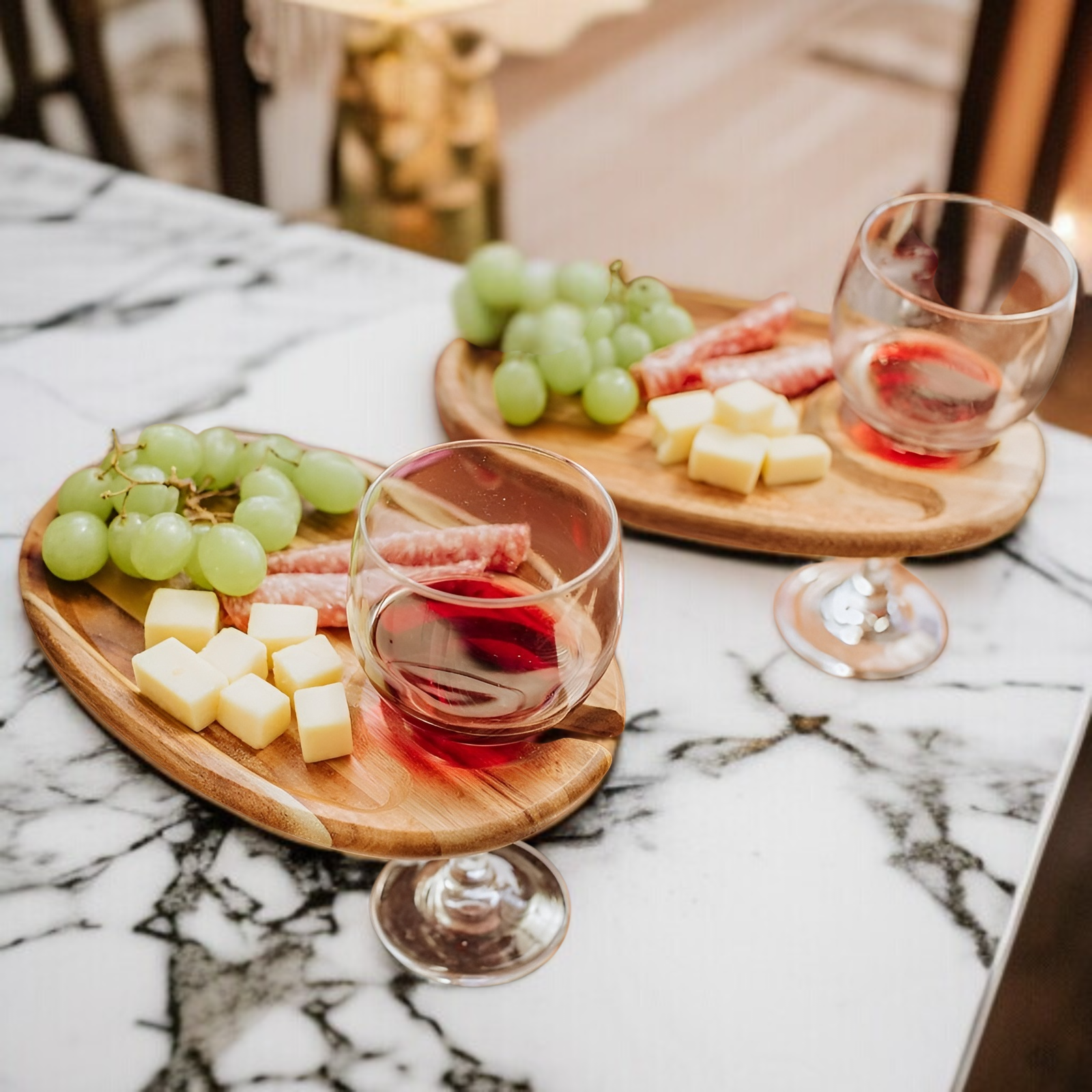 나무 와인 쟁반