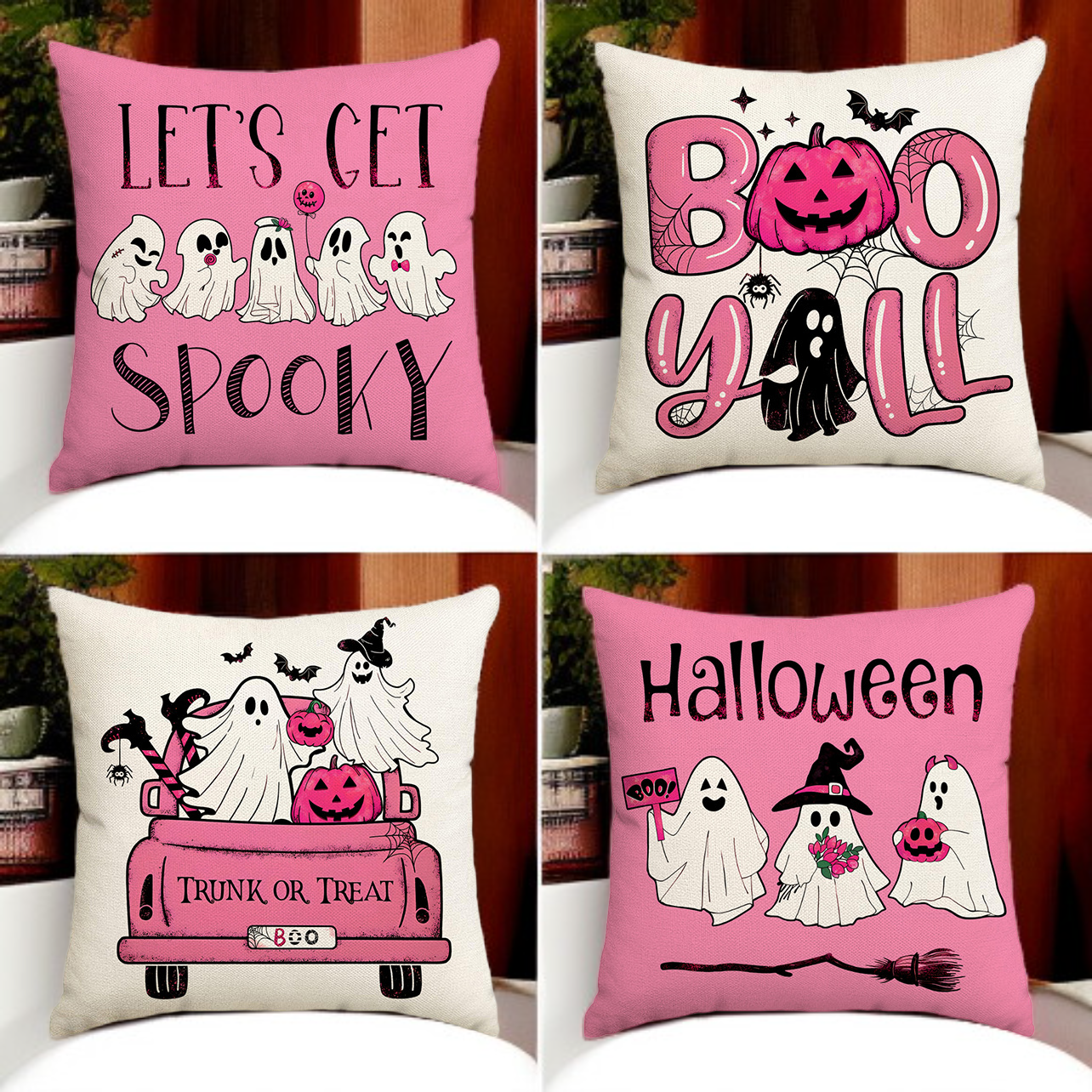 집 꾸미기용 할로윈 베개 커버