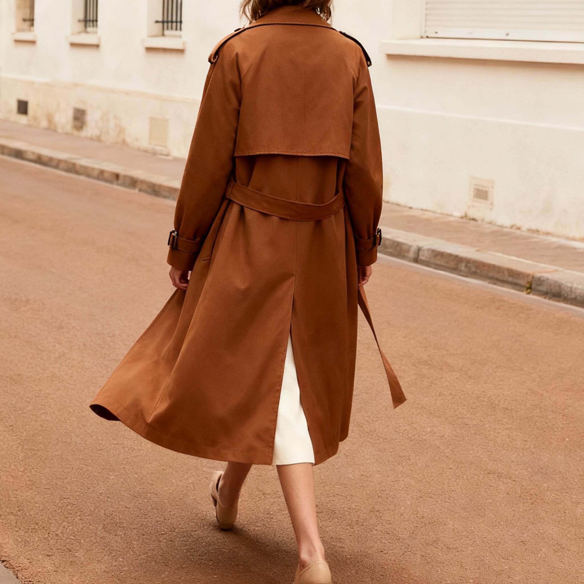 빈티지 스웨이드 롱코트