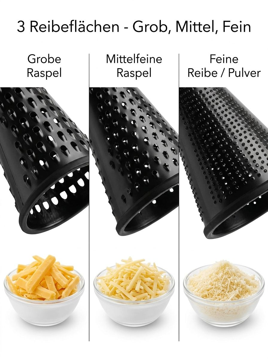 Vielseitige Reibe für Obst und Gemüse