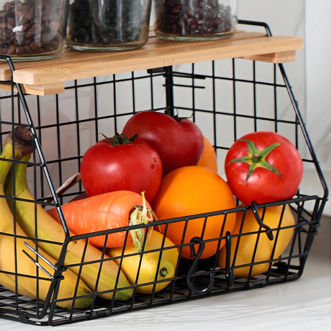 Multifunctional Wall-Mounted Kitchen Storage Basket