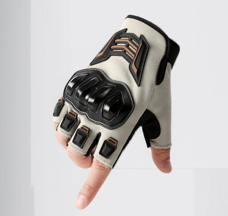 Shock-absorbing anti-fall riding gloves for men