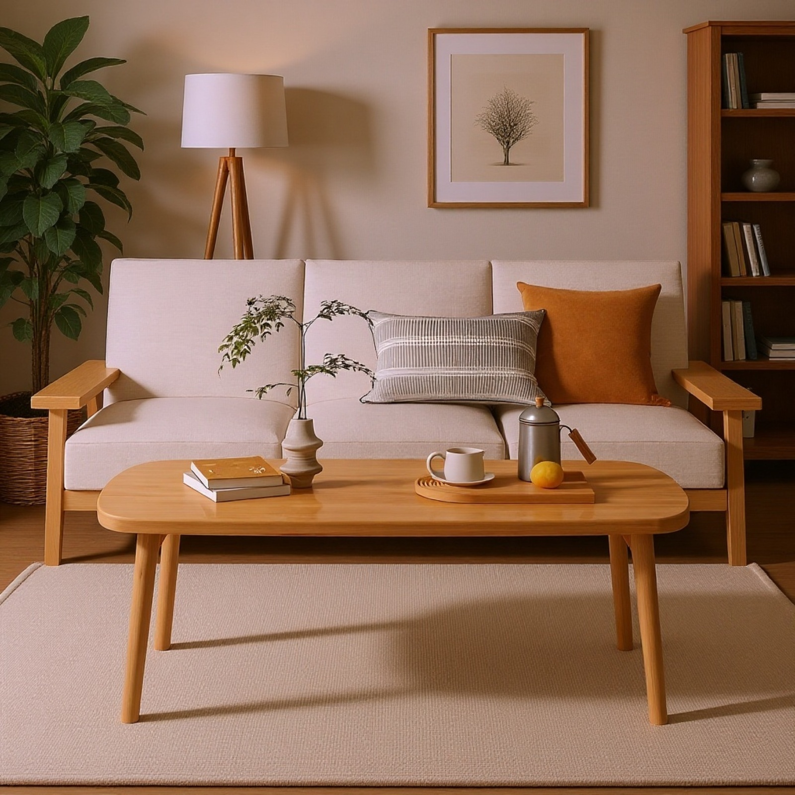 접이식 원목 거실 테이블