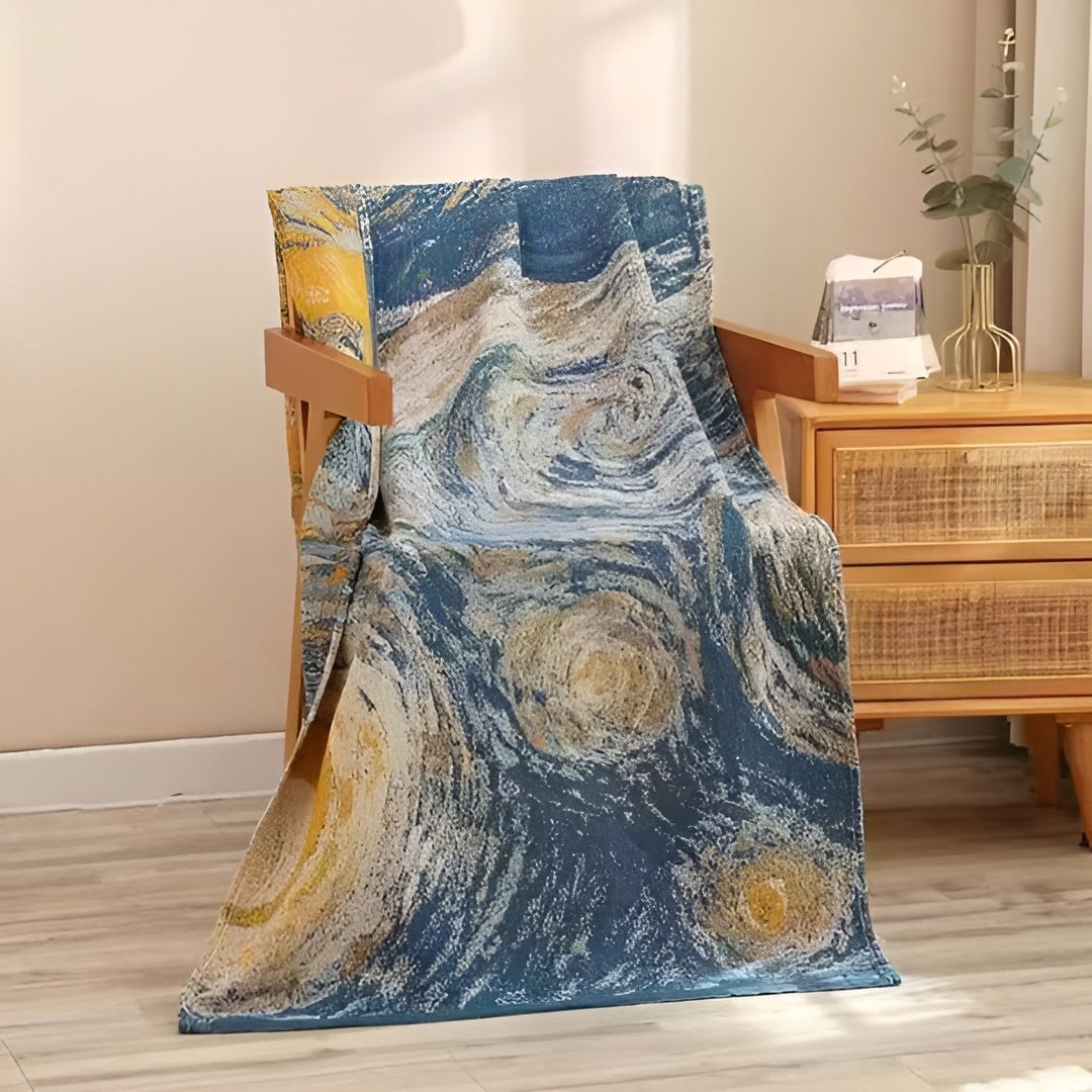 Serviette de bain à pompons en gaze multicouche