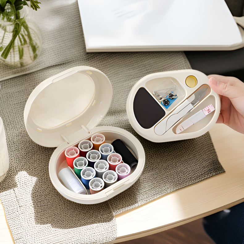 家庭縫紉套裝透明蓋設計