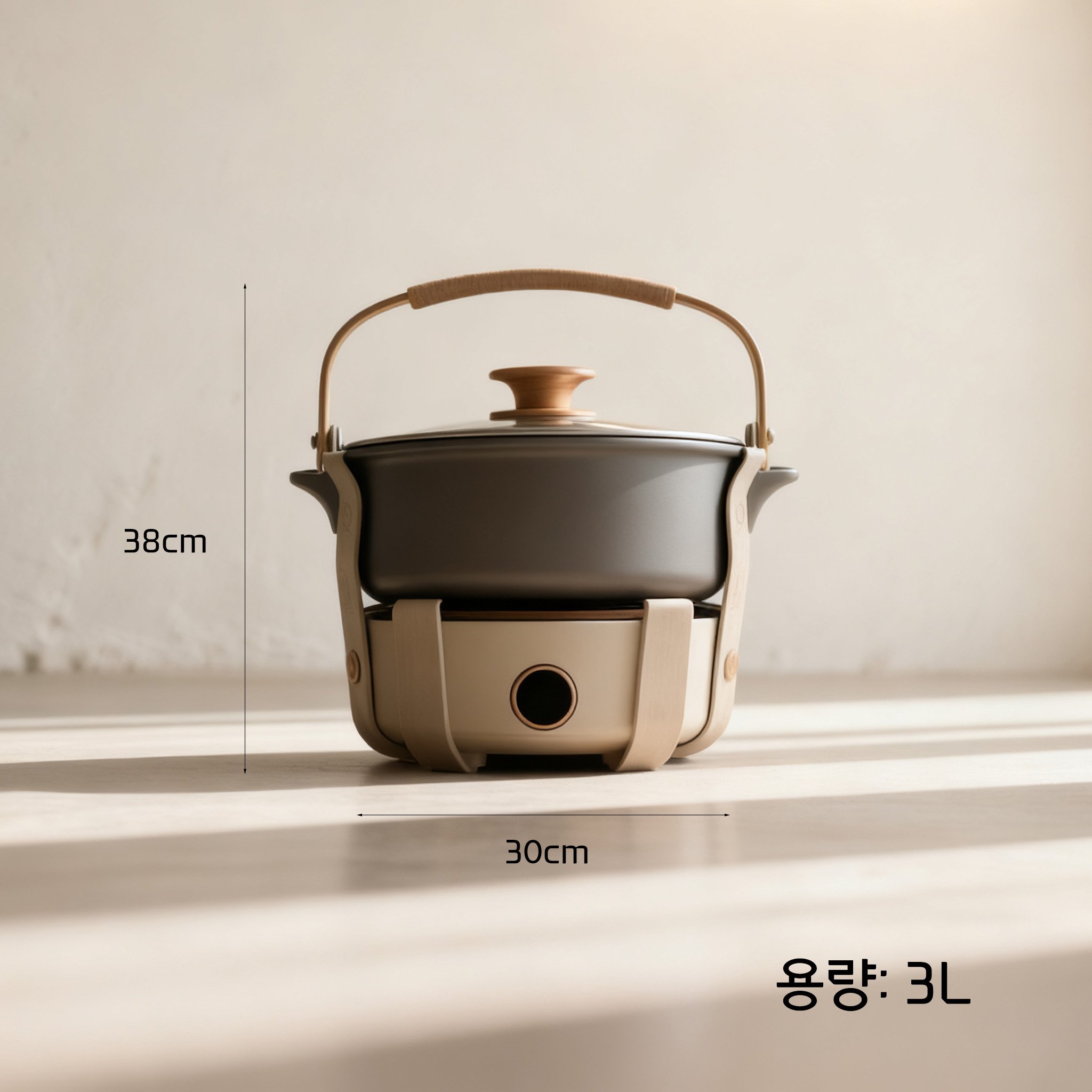 내구성 좋은 주물 냄비와 손잡이