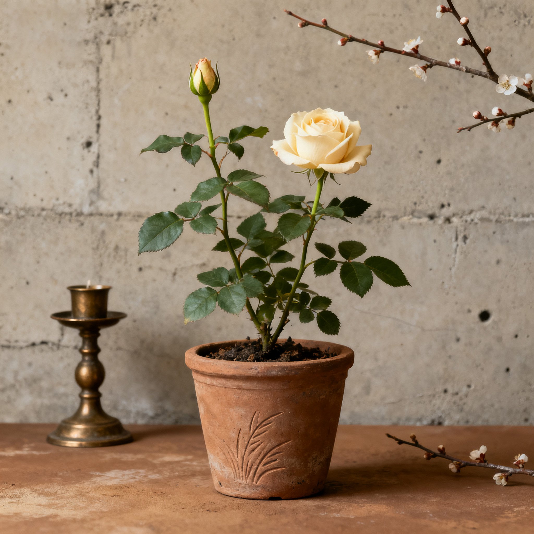 กุหลาบกระถางพร้อมปลูก