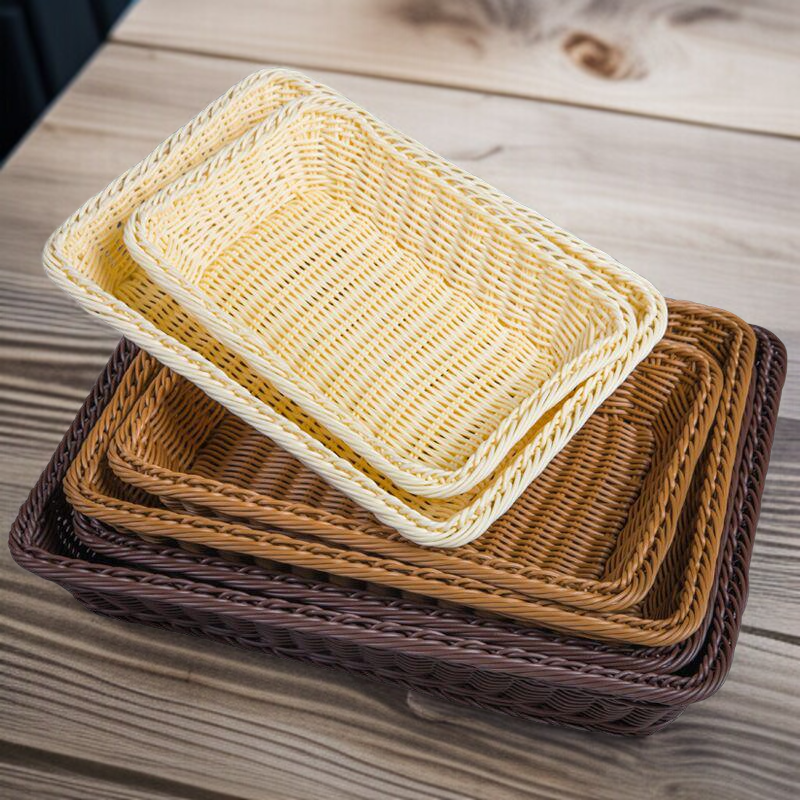 キッチンフルーツ麺籐編み収納かご