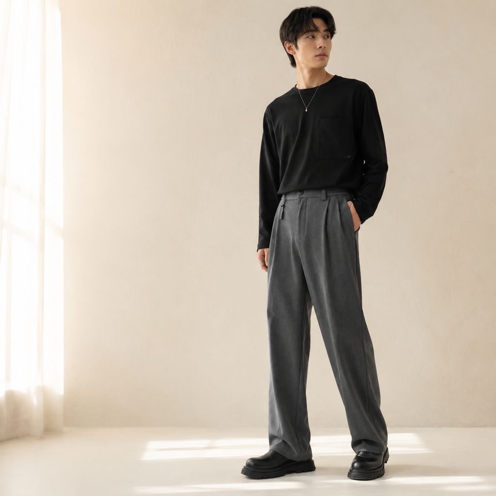 신상 비즈니스 캐주얼 드레이프 남성 슬랙스