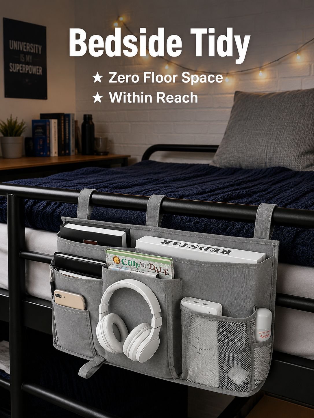 Dormitory storage hanging bags, wall-mounted hanging baskets