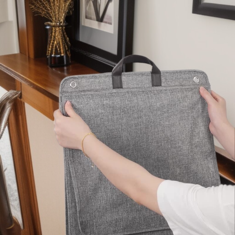 Cesta de ropa de algodón y lino