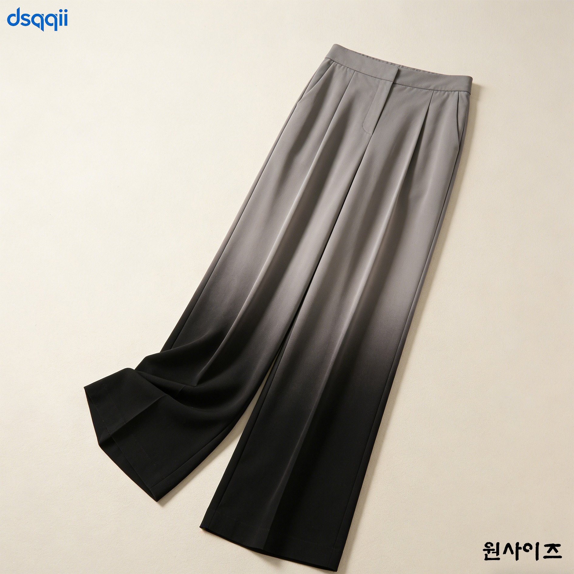 그라데이션 와이드 팬츠 앞면 디테일
